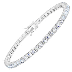 Iced Out Tennis Bracelet | Silver & Gold