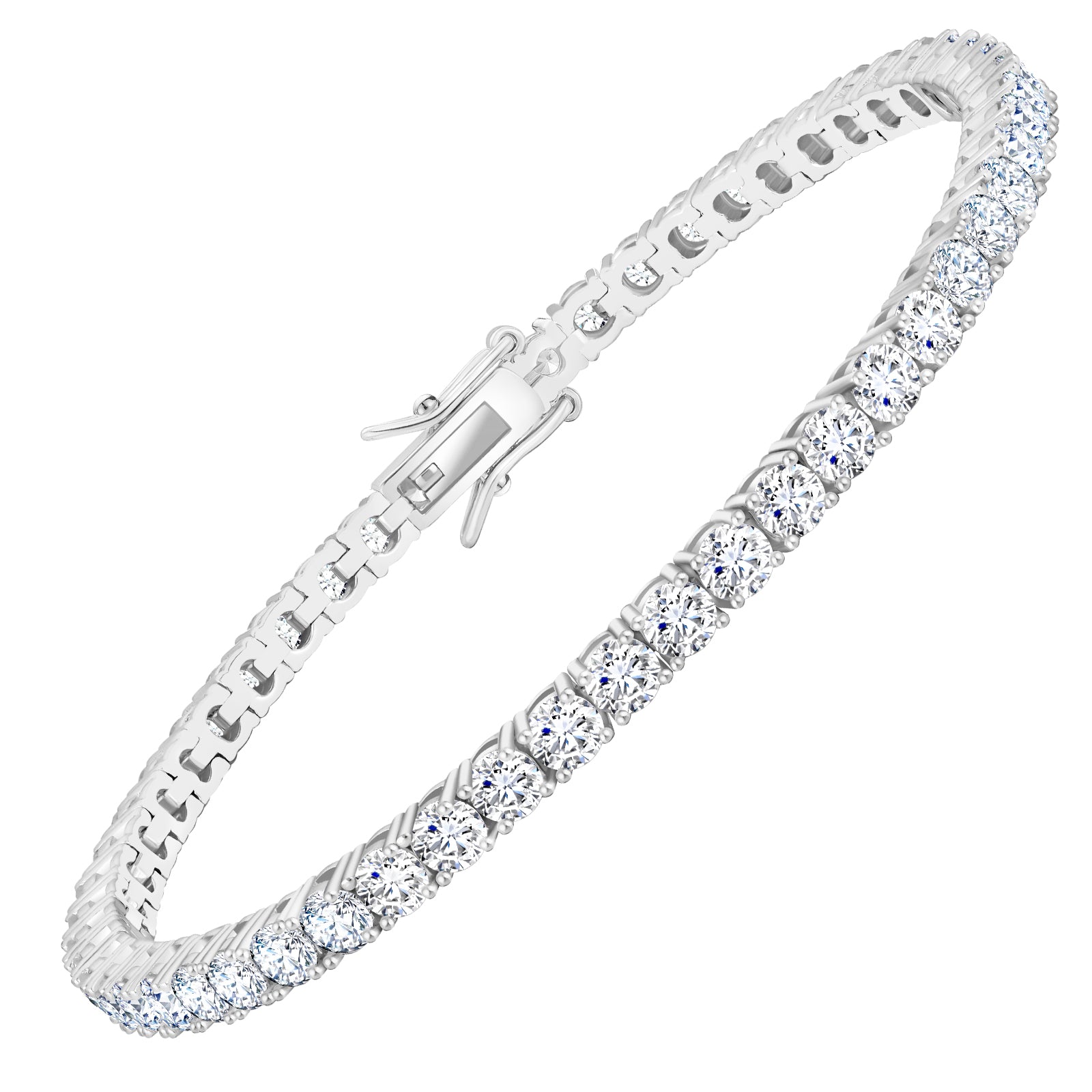 Silver Iced Out Tennis Set