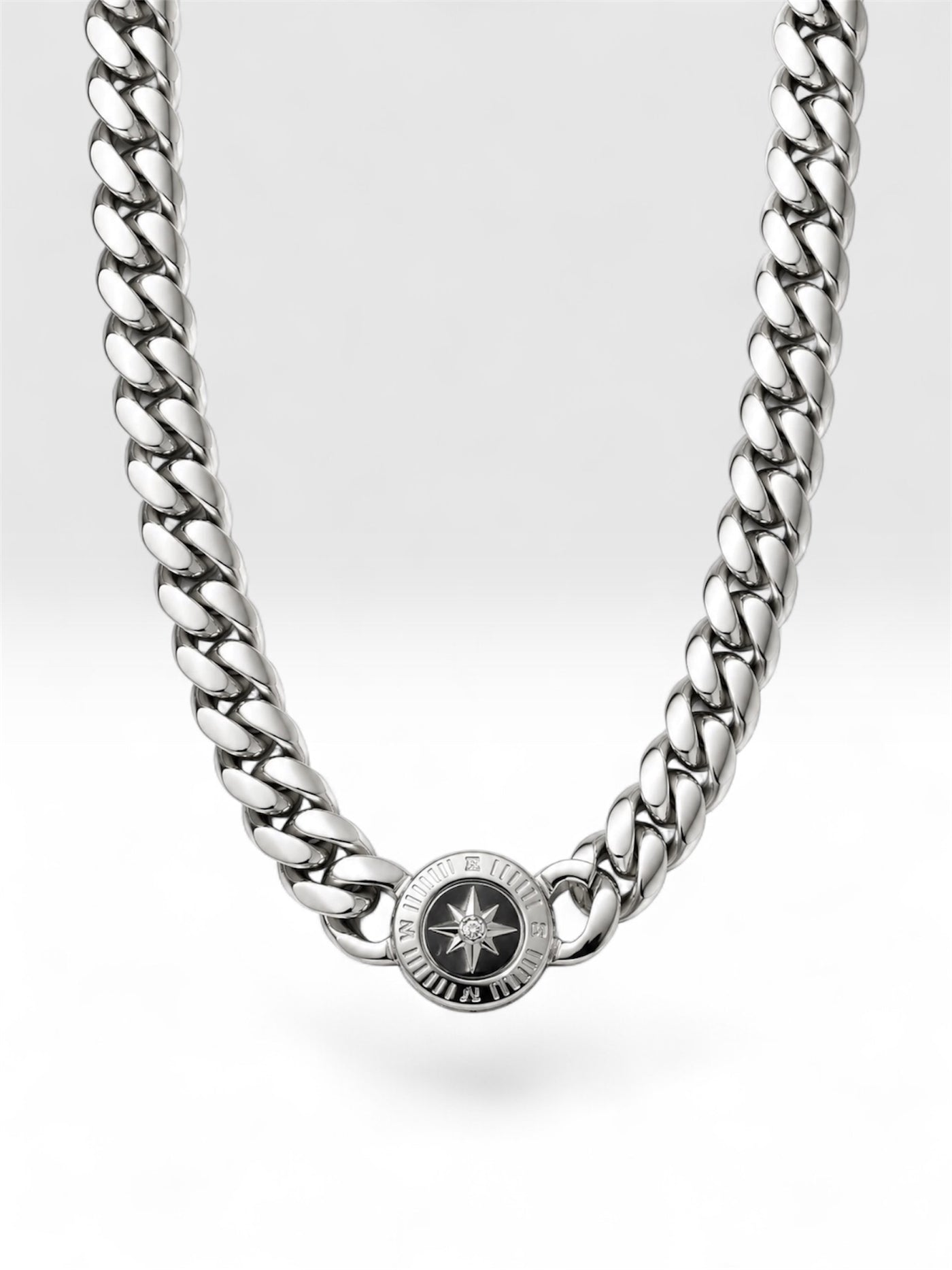 Compass Cuban Chain - Silver & Gold | 48 Hour Shipping