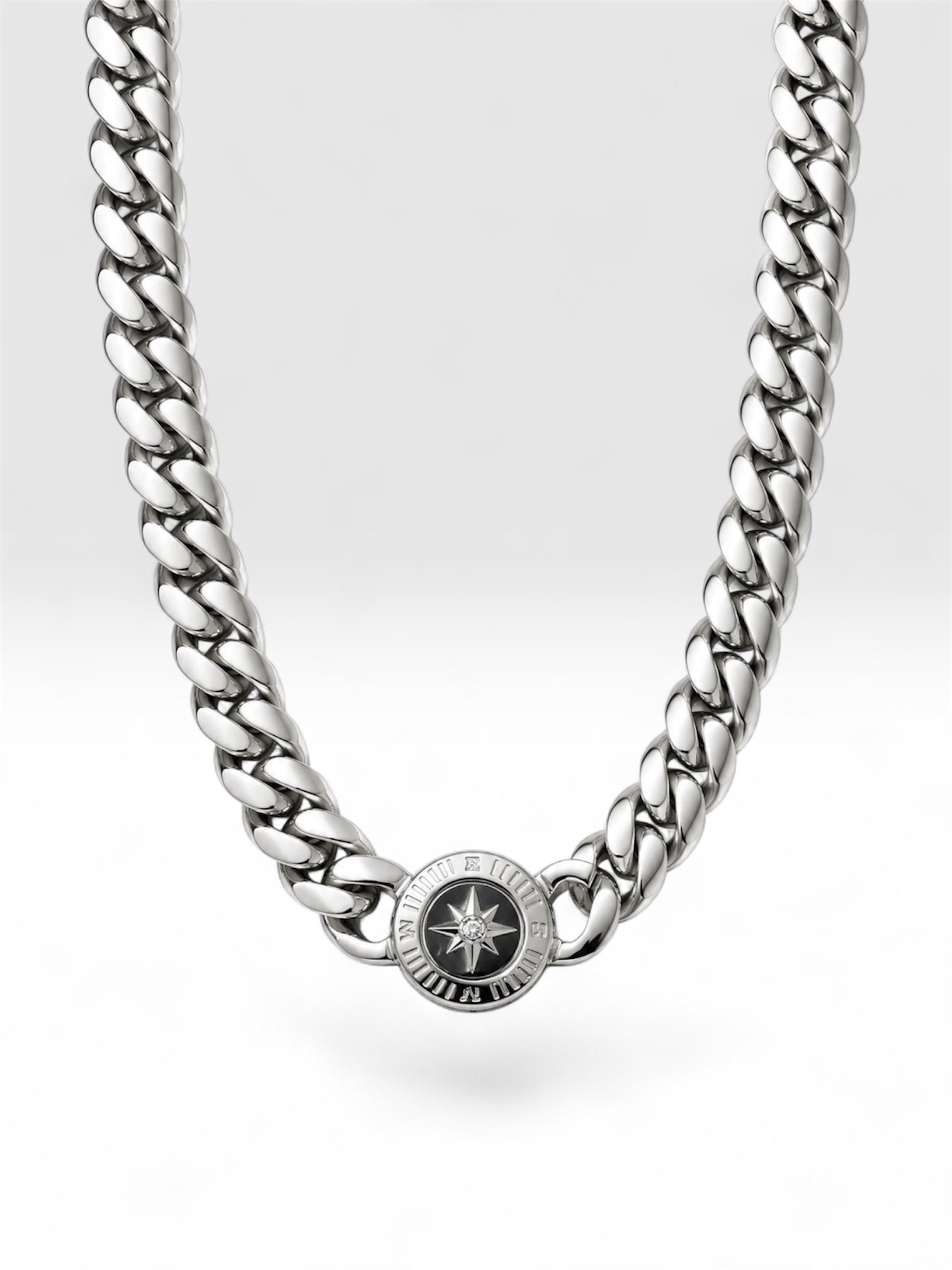 Compass Cuban Chain - Silver & Gold | 48 Hour Shipping