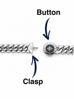 Compass Cuban Chain - Silver & Gold | 48 Hour Shipping