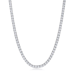 Iced Out Tennis Chain | Silver & Gold