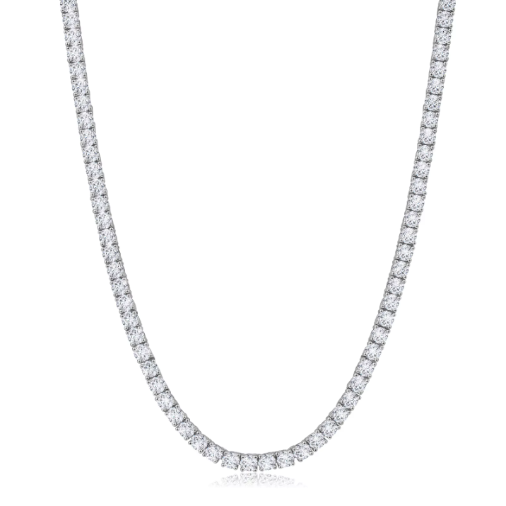 Iced Out Tennis Chain | Silver & Gold