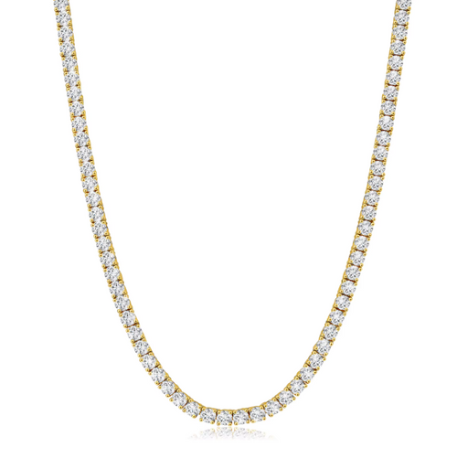 Iced Out Tennis Chain | Silver & Gold