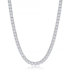 Iced Out Tennis Chain | Silver & Gold