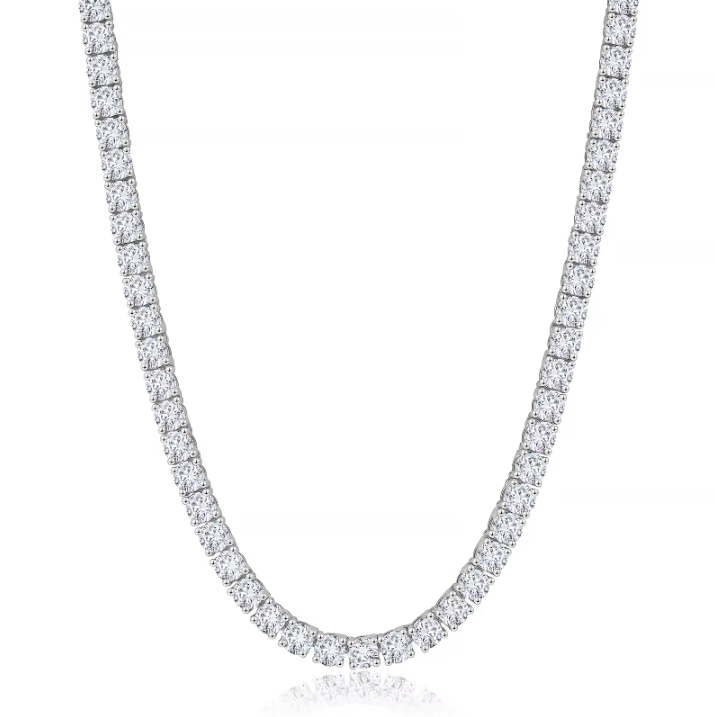 Silver Iced Out Tennis Set