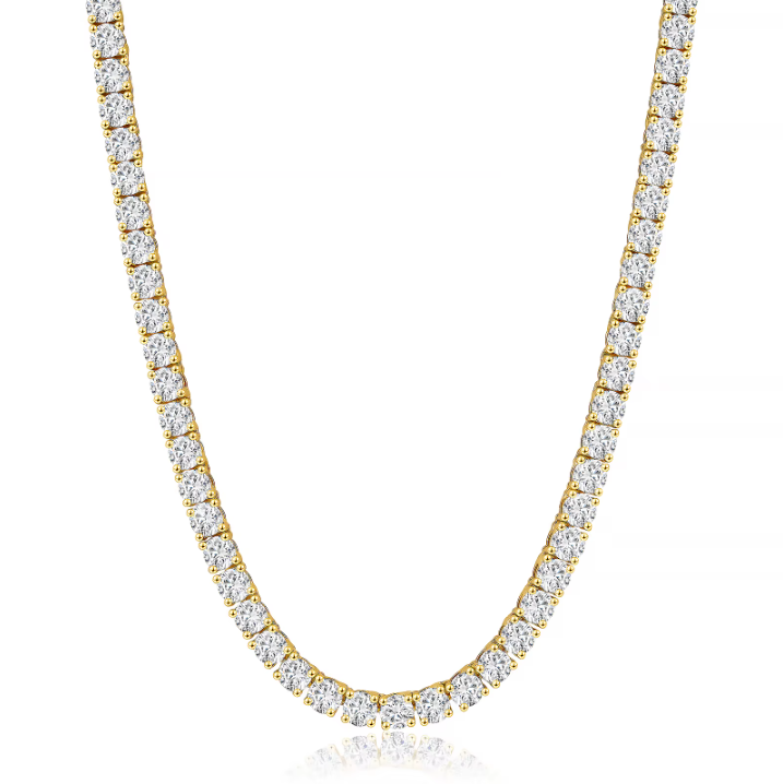 Gold Iced Out Tennis Set