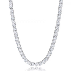 Iced Out Tennis Chain | Silver & Gold