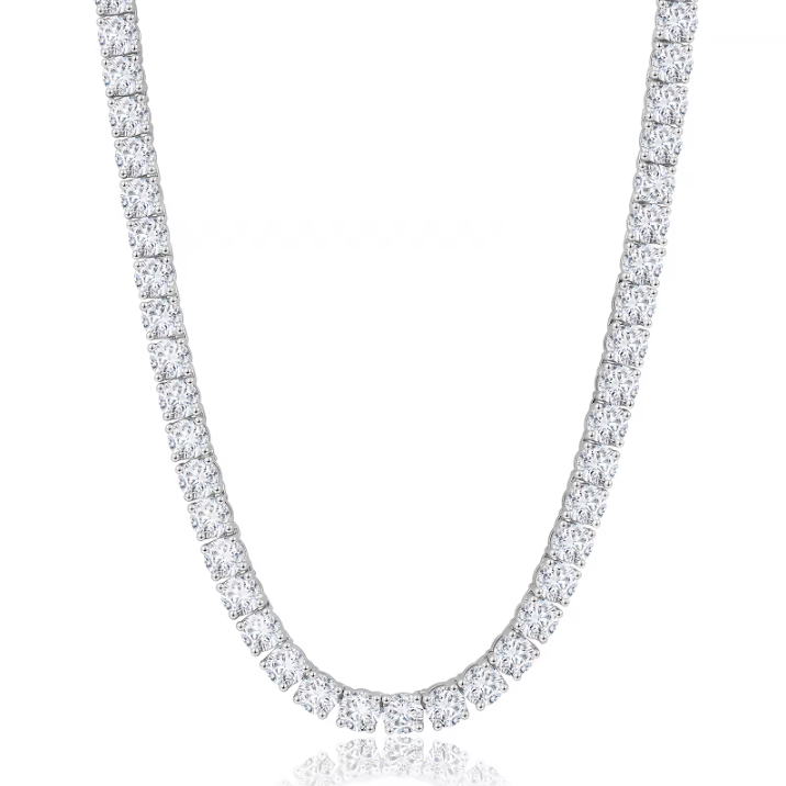 Silver Iced Out Tennis Set