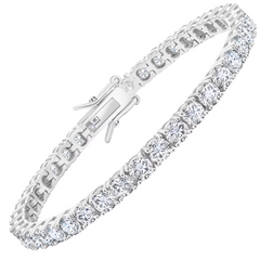 Iced Out Tennis Bracelet | Silver & Gold