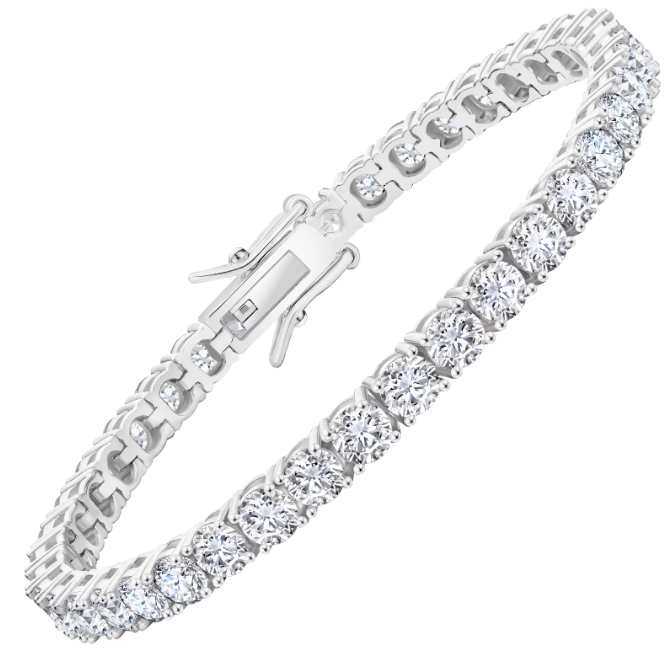 Silver Iced Out Tennis Set