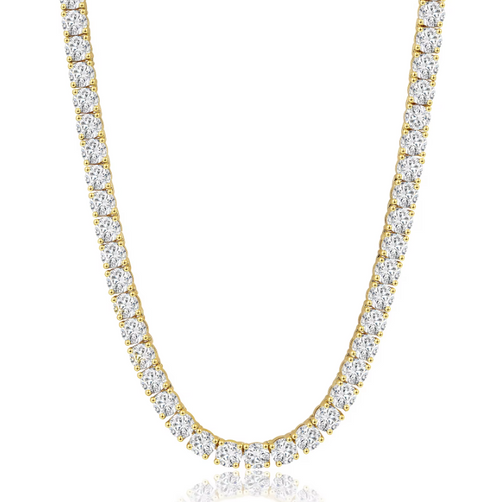 Gold Iced Out Tennis Set